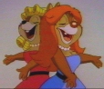 Chip and Dale dressed as women.